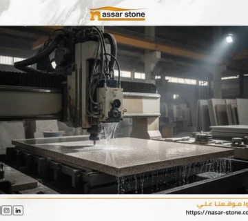 تصميمات CNC للرخام والجرانيت داخل ورشة تصنيع